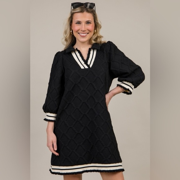 entro Dresses & Skirts - 🔥entro - Lattice Textured Athletic Inspired Mini Dress - L